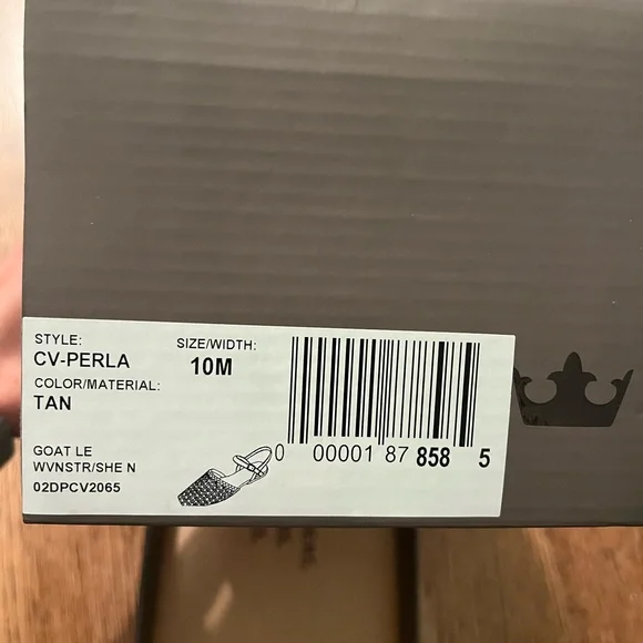 Crown Vintage Brown Woven Perla Flat Size 10 NWT - Picture 4 of 4